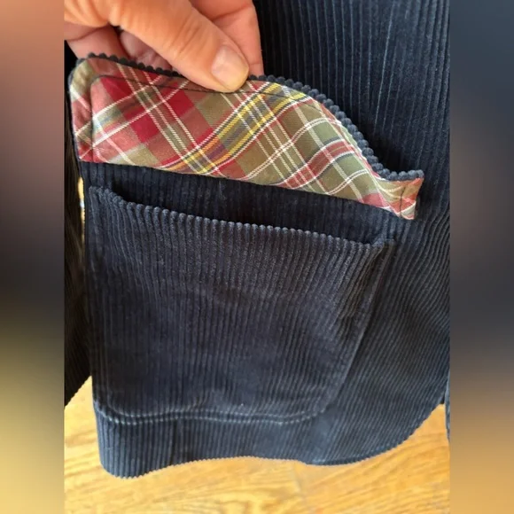 Boys Size M Navy Corduroy Sportcoat - Picture 4 of 10